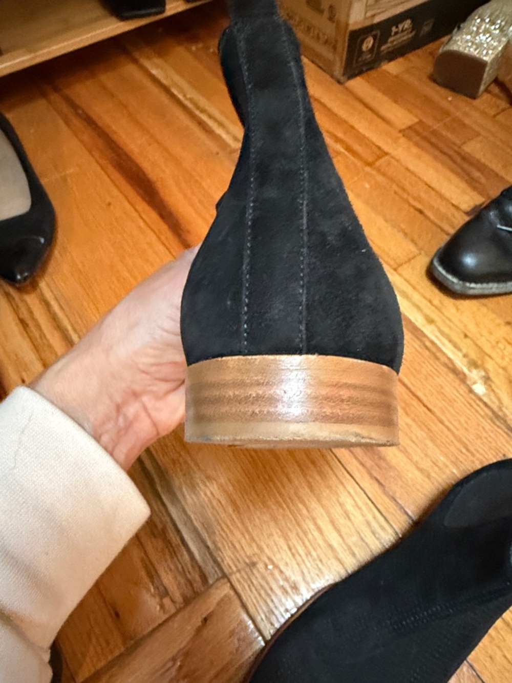 Suede Chelsea Ankle Boots in Black suede - Picture 9 of 10